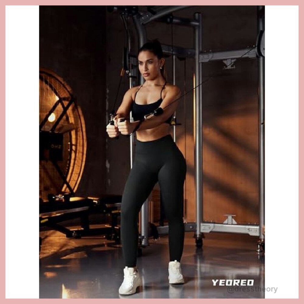 High Waisted Seamless Leggings V Back Scrunch Butt Lifting Workout Yoga - Picture 6 of 8